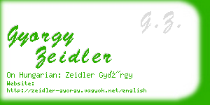 gyorgy zeidler business card